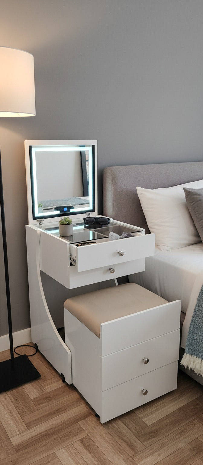 Coiffeuse + Table de nuit Moderne