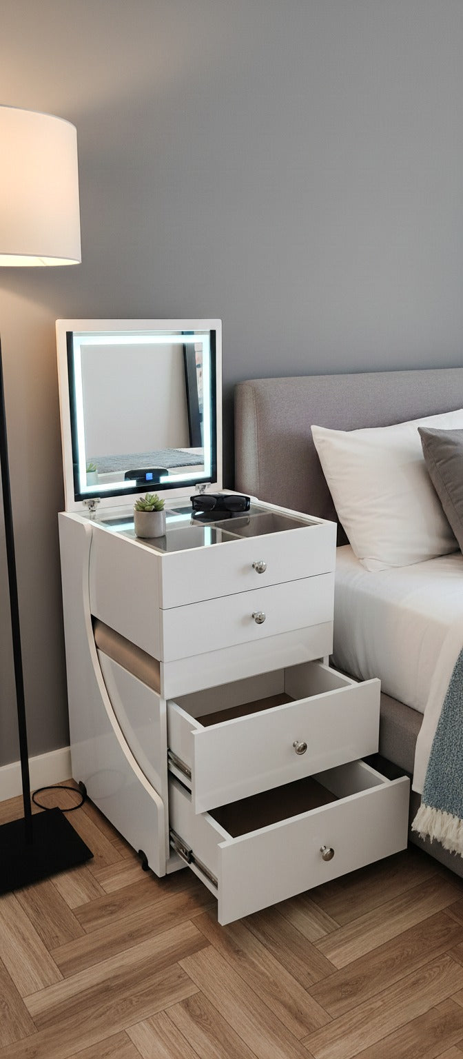 Coiffeuse + Table de nuit Moderne