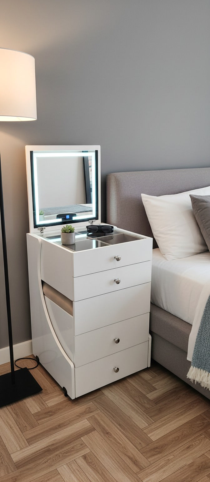 Coiffeuse + Table de nuit Moderne