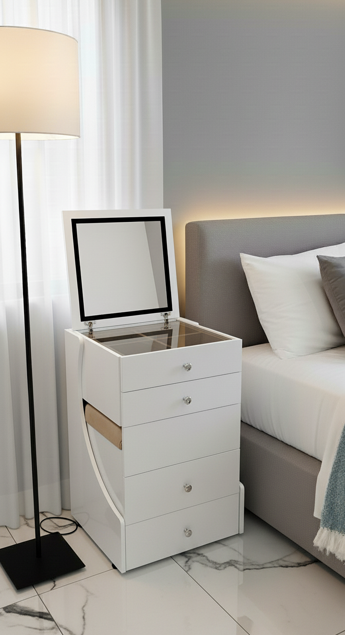 Coiffeuse + Table de nuit Moderne