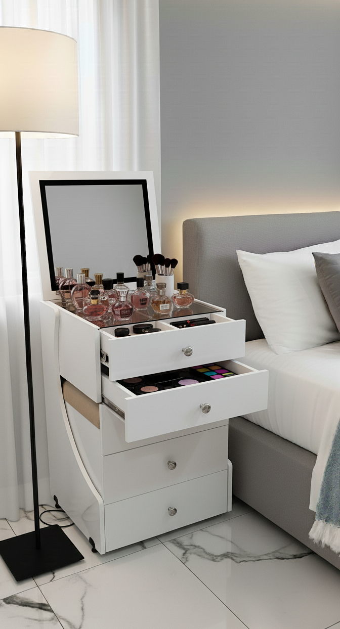 Coiffeuse + Table de nuit Moderne