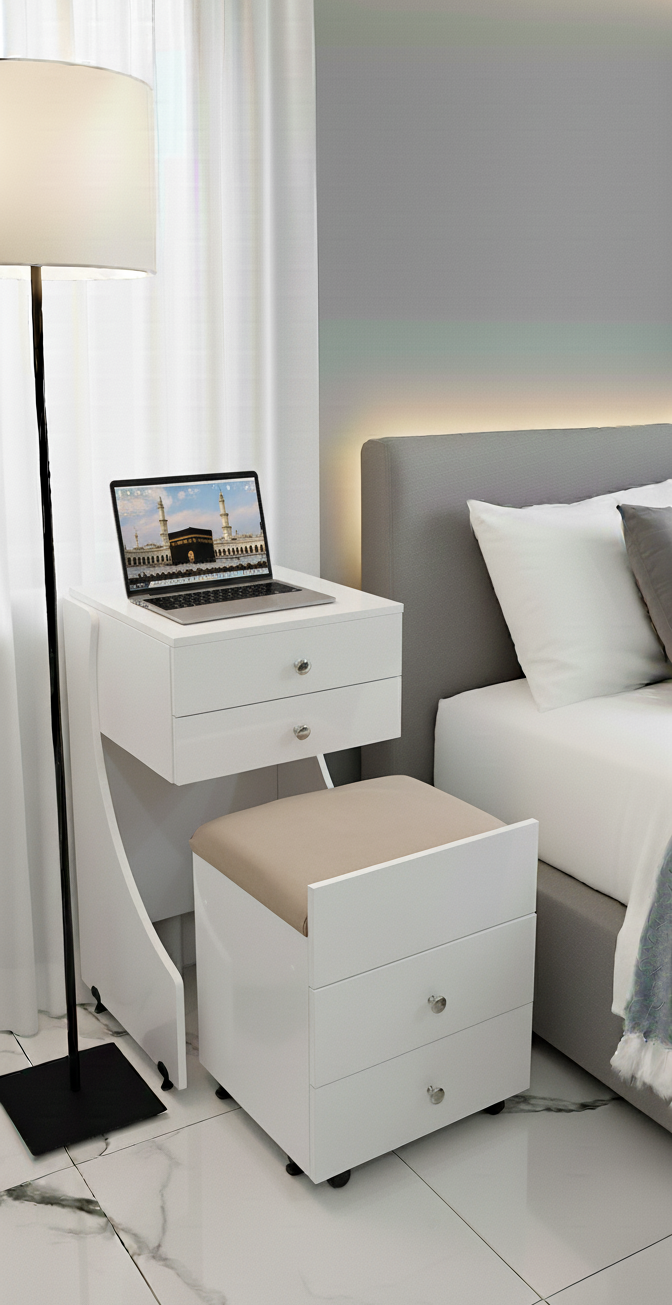 Coiffeuse + Table de nuit Moderne